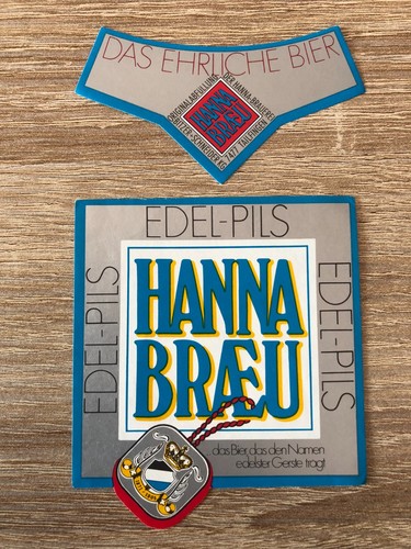 Bieretikett hanna bräu - bieretikett, hanna-bräu
