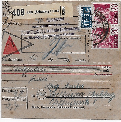 Paketkarte schütterzell - paketkarte,