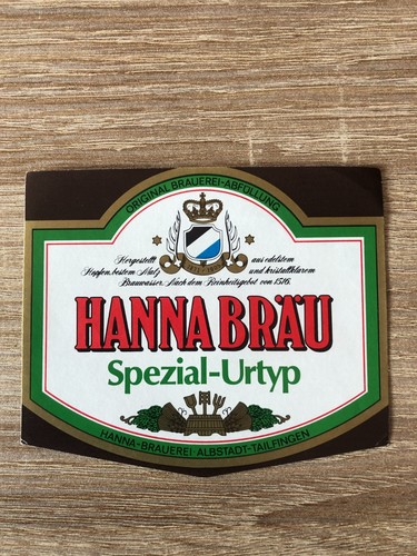 Bieretikett hanna bräu bitzer - bieretikett,