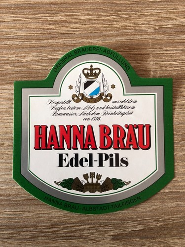 Bieretikett hanna bräu bitzer - bieretikett,